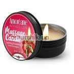 Масажна свічка Amoreane Massage Candle Sparkling Strawberry - полуниця, 30 мл - Фото №1