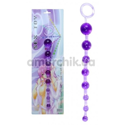 Анальная цепочка Sex Toy Jelly Anal Beads, фиолетовая