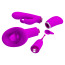 Вибратор с 4 насадками Pretty Love Thrill Kit, фиолетовый - Фото №3