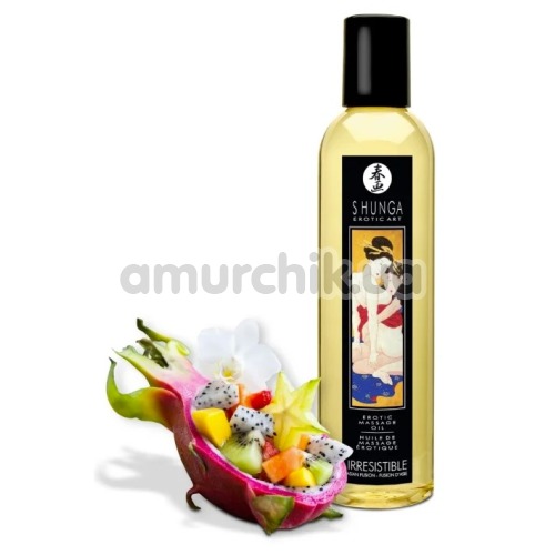Массажное масло Shunga Erotic Massage Oil Irresistible Asian Fusion - азиатские фрукты, 250 мл - Фото №1