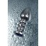 Анальна пробка з синім кристалом Toyfa Metal 717055-6, срібна - Фото №8