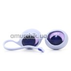 Вагінальні кульки OVO L1, біло-фіолетові - Фото №1