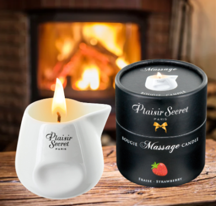 Масажна свічка Plaisir Secret Paris Bougie Massage Candle Strawberry - полуниця  