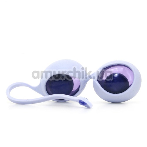 Вагинальные шарики OVO L1, бело-фиолетовые - Фото №1