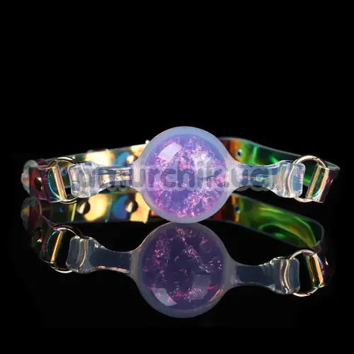 Кляп Univibe Crystal Gag L, фіолетовий