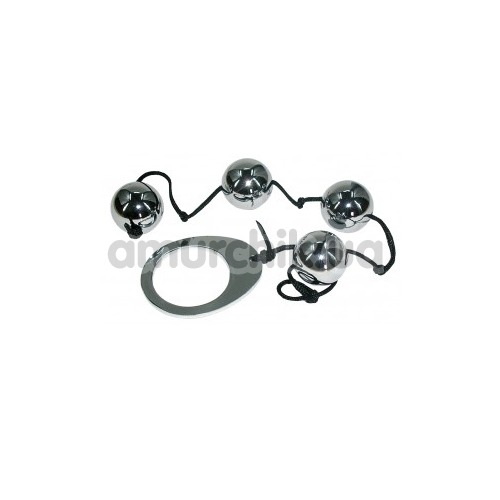 Анальные шарики Heavy Metal Anal Beads, серебряные - Фото №1