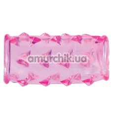 Насадка на пенис BasicX c шипами, розовая - Фото №1