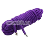 Мотузка для бондажу з металевими наконечниками DS Fetish 10 M, фіолетова - Фото №1