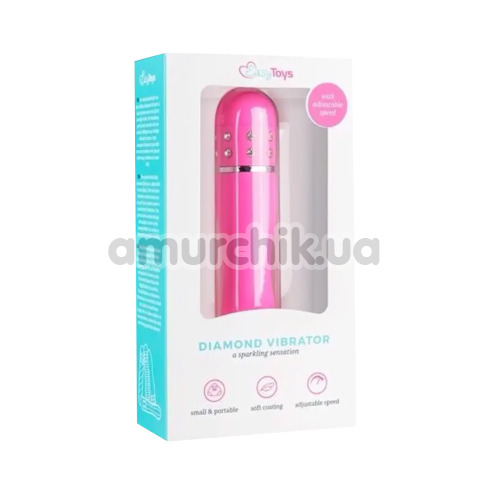 Вибратор Easy Toys Diamond Vibrator гладкий, розовый