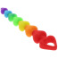 Анальний ланцюжок Anal Play Rainbow Heart Beads, мультикольоровий - Фото №2