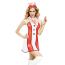 Костюм медсестры JSY Sexy Lingerie 6310 бело-красный: халат + трусики-стринги + головной убор + стетоскоп - Фото №1