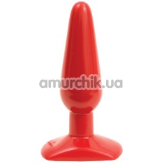 Анальная пробка Classic Butt Plug средняя, красная - Фото №1