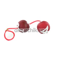 Вагинальные шарики Oscilating Duo Balls, красные - Фото №1