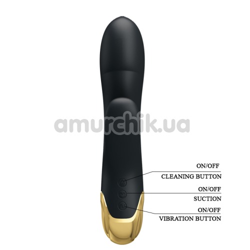 Вібратор Pretty Love Royal Pleasure Vibrator With Sucking Function 014625, чорний