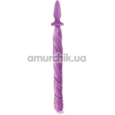 Анальная пробка с фиолетовым хвостом Unicorn Tails Pastel, фиолетовая - Фото №1
