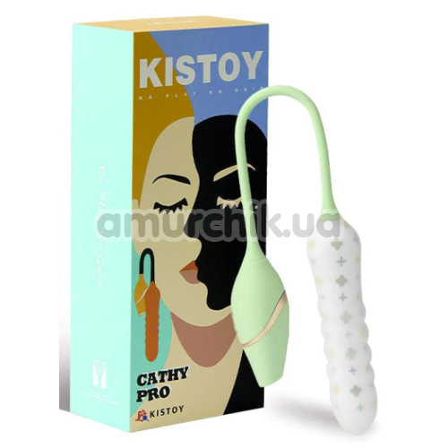 Симулятор орального секса для женщин с пульсацией Kistoy Cathy Pro, зеленый