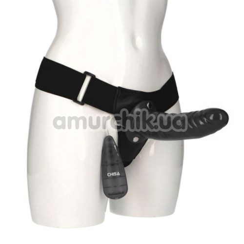 Порожній страпон з вібрацією Hi-Basic Basic Vibrating Strap On Harness, чорний