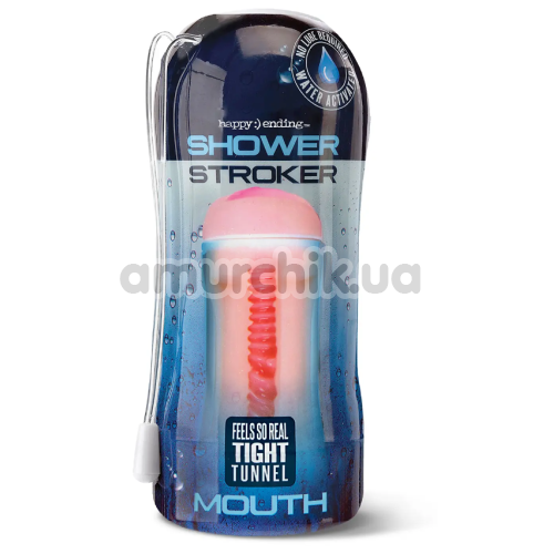 Симулятор орального сексу Happy Ending Shower Stroker Mouth, тілесний