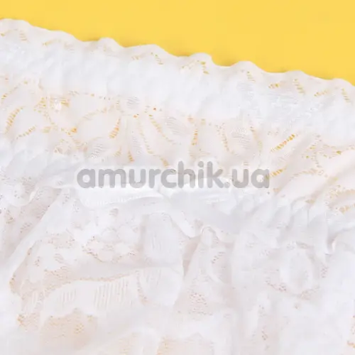 Комплект Star Night Lace Flower Set, белый: пояс для чулок + трусики