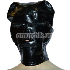 Закрытая маска с молниями Spade, лаковая черная - Фото №1