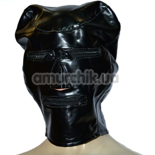 Закрытая маска с молниями Spade, лаковая черная
