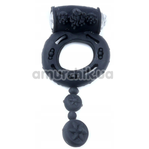 Эрекционное кольцо c вибрацией Boss Series Vibro Cock Ring, черное