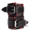 Фіксатори для рук Argus Fetish Leopard Wrist Cuffs, червоно-чорні - Фото №0
