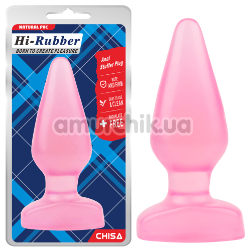 Анальная пробка Hi-Rubber Anal Stuffer Plug, розовая