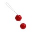 Вагинальные шарики Twin Balls гладкие, красные - Фото №4