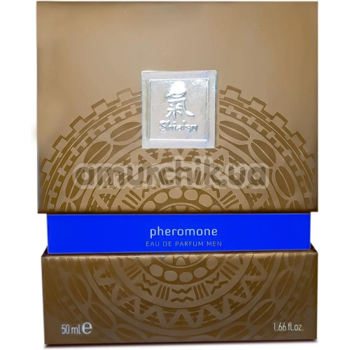 Духи с феромонами Shiatsu Pheromone Fragrance Men Dark Blue для мужчин, 50 мл