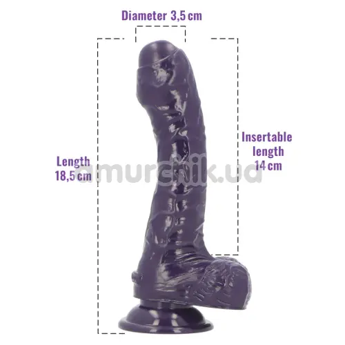 Фаллоимитатор с ароматом ежевики Delicious Dildo Berries 18.5 см, фиолетовый