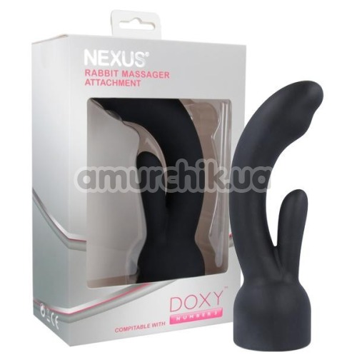 Насадка для вибромассажёра Nexus Rabbit Massager Attachment Doxy Number 3, чёрная