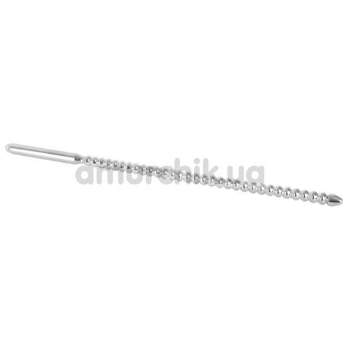 Уретральная вставка Sextreme Steel Dip Stick Ribbed, 0,8 см