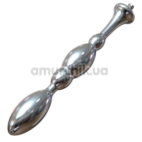 Анальна насадка Hismith Metal Bead Anal Dildo 8.48, срібна