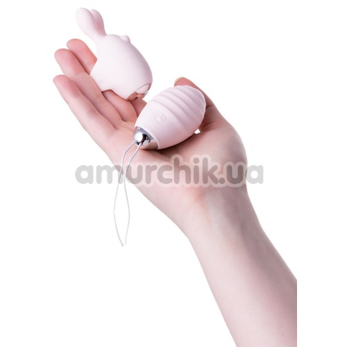 Набор JOS Vita: виброяйцо + вибронасадка на палец, светло-розовый