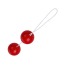 Вагинальные шарики Twin Balls гладкие, красные - Фото №1