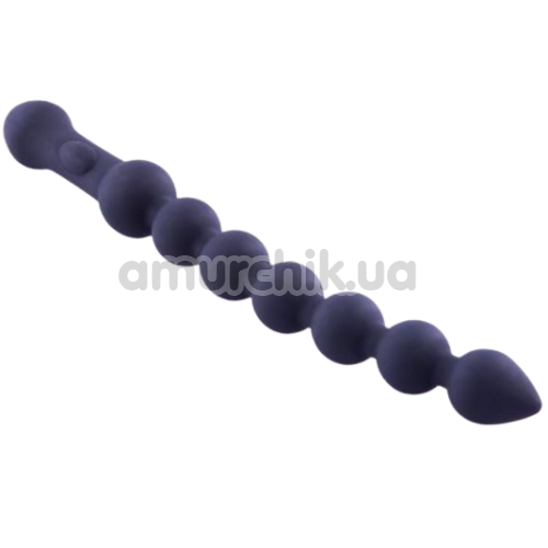 Анальная цепочка Loveshop Silicone Anal Beads двухсторонняя, синяя