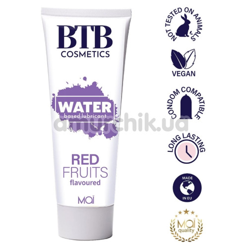 Лубрикант BTB Cosmetics Water Based Lubricant Red Fruits - фруктовий, 100 мл