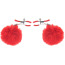Затискачі для сосків з помпонами Charmed Pom Pom Nipple Clamps, червоні - Фото №3