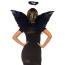 Комплект аксессуаров ангела Leg Avenue Feather Angel Wings & Halo Accessory Kit черный: крылья + нимб - Фото №3