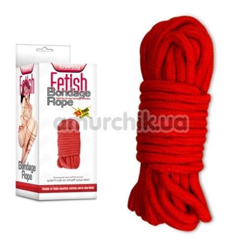 Веревка Fetish Bondage Rope, красная