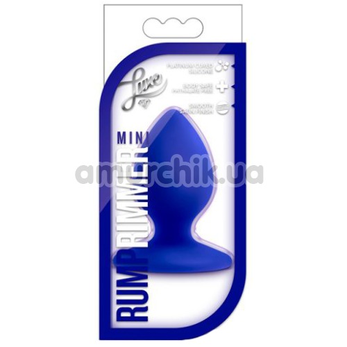 Анальная пробка Luxe Rump Rimmer Mini, синяя