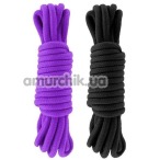Набір мотузок sLash Bondage Rope Submission 5 м, фіолетово-чорний - Фото №1