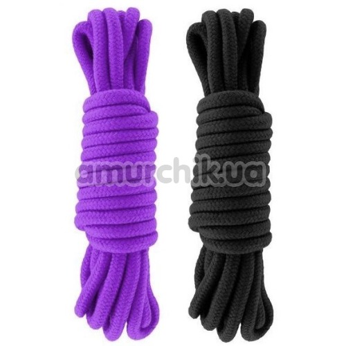 Набір мотузок sLash Bondage Rope Submission 5 м, фіолетово-чорний