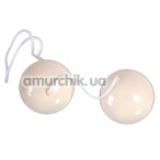 Вагинальные шарики Oriental Duotone Balls белые - Фото №1