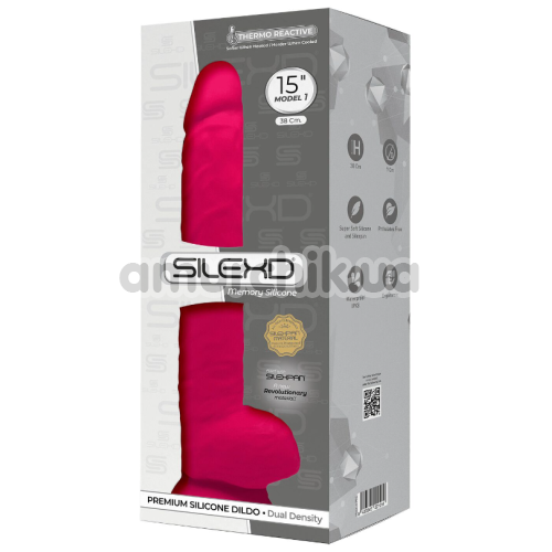 Фаллоимитатор SilexD Premium Silicone Dildo Model 1 Size 15, розовый