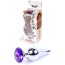 Анальная пробка с фиолетовым кристаллом Exclusivity Jewellery Silver Plug, серебряная - Фото №7