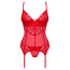 Комплект Obsessive Ingridia красный: корсет + трусики-стринги - Фото №5