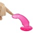Анальная пробка Butt Plug Hungry с загнутой головкой, розовая - Фото №9