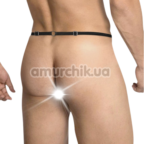 Труси чоловічі з анальною пробкою Art of Sex Joni Sexy Panties With Silicone Plug S, чорні